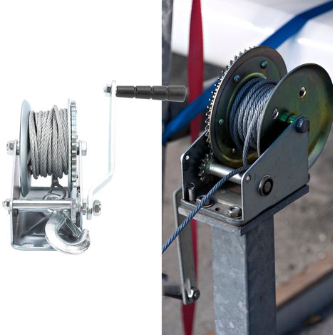 Treuil manuel autobloquant de 544 kg (1200 lb), petit treuil, machine de traction pour grue, treuil de 544 kg (1200 lb) (1/5)