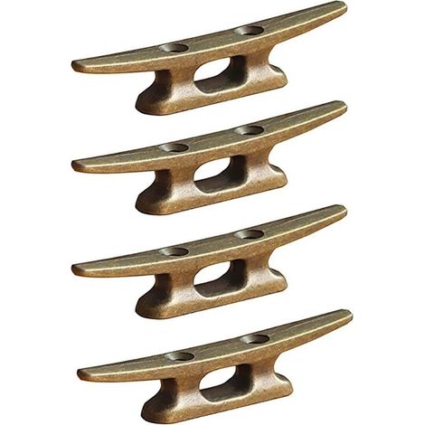 4 Pièces Taquet De Quai, Alliage Cuivré, Résistant Rouille, Pour Amarrage Bateau Et Décoration Nautique (1/5)