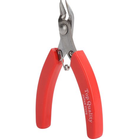 Pince coupante à ras pour câbles en acier inoxydable, idéale pour la création de bijoux et autres projets DIY, poignée rouge (1/5)