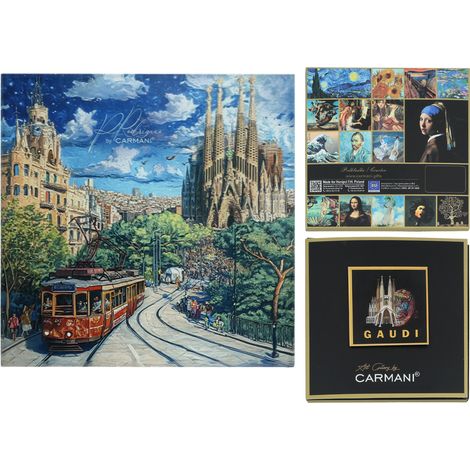 Carmani, posavasos de cristal - inspirado en las pinturas de A. Gaudí (1/5)