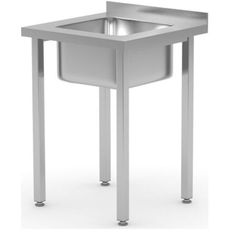 Table d'évier, vissée - 60x60xH89 cm - Hendi
