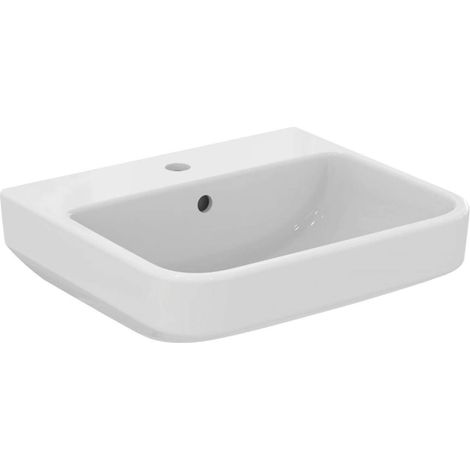 Ideal Standard i.Life B - Lavabo 50x44 cm con troppopieno, foro per miscelatore, SmartGuard, bianco T4609HY (1/5)