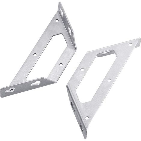 Lntyq Stück Trapez-Eckverbinder aus Edelstahl, Mehrzweck-Eckverbinder für Holzstühle, Bücherregale, Fenstermöbel (1/5)