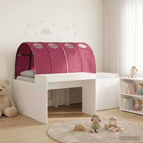 Cama con Túnel 3 uds. Blanco y Rojo Madera de ingeniería (1/5)