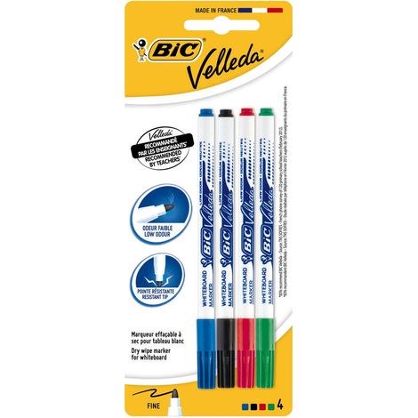 ROTULADOR BIC VELLEDA 4U. BLISTER 1741
