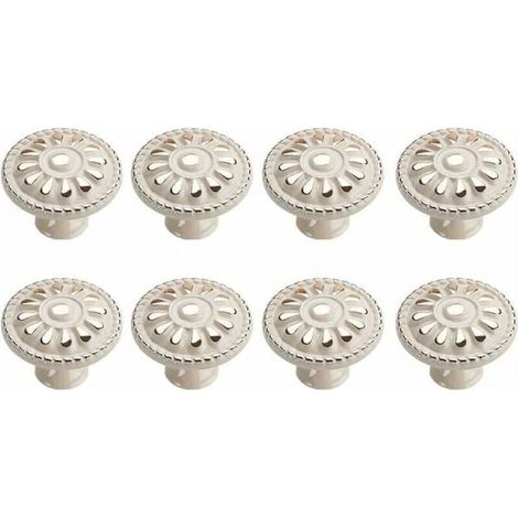 Piece round drawer knobs, cabinet knobs, drawer handles, furniture knobs, kitchen cabinet, drawer door knobs, vintage white furniture knobs, YMYNY (1/4)