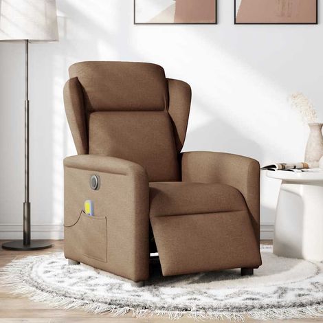 Maison Exclusive - Sillón reclinable de masaje eléctrico tela mar