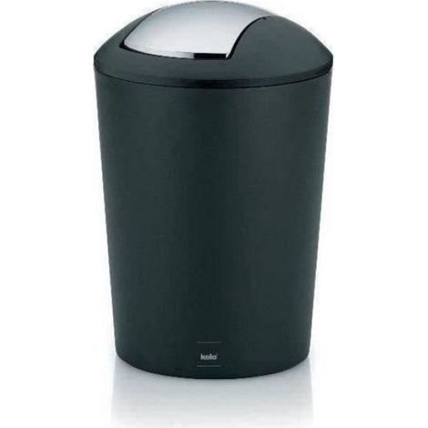 Poubelle de salle de bain Marta - 5 L - Noir (1/5)