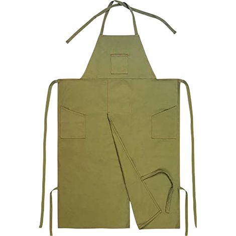 Tablier De Travail - En Toile De Polyester Renforcée - Avec Fente Longue Et Réglable - Pour Jardinage Poterie Et Barbecue - 1 Pièce (1/5)