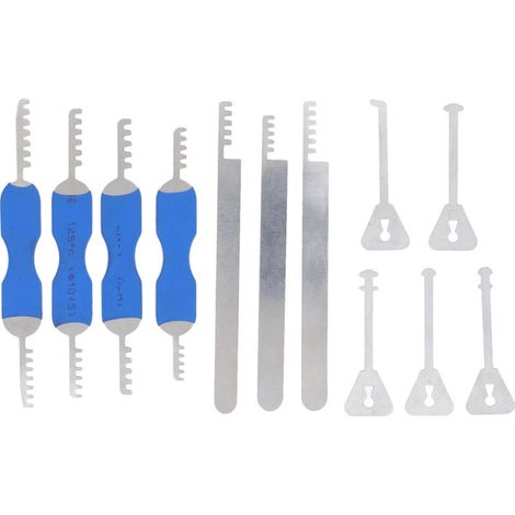 Cocoarm 7PCS Peigne de Sélection en Acier Inoxydable, Outils de Crochetage de Serrure en Métal de 1 Mm D'Épaisseur avec Kit de Réparation de Meuble 5 Pièces pour Pompiers EMS (1/5)