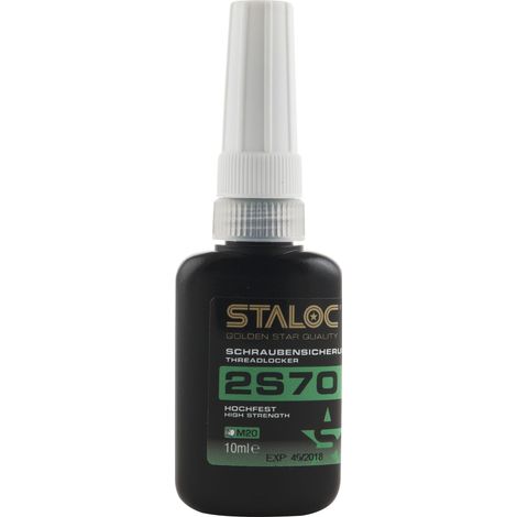 Staloc 2S70 Schraubensicherung hochfest grün - ideal für Verbindungen die nicht gelöst werden sollen, bis M20, 10ml (1/5)
