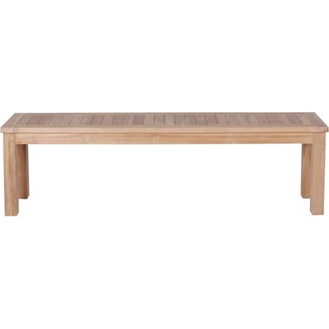 Banc en teck massif de jardin 158cm GARDEN - 158x35x45 cm - Kayu Meuble (1/5)