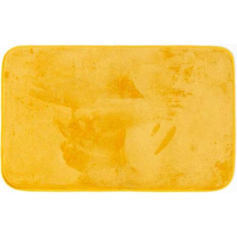 Tapis Uni en Flanelle "Flanou" 50x80cm Jaune (1/4)