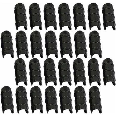 Accessoire pour serre,30pcs 32mm Serre Clips,Pinces à Tuyau pour la Fixation des Housses au Jardin Serres,des Films,des Plantes (1/4)