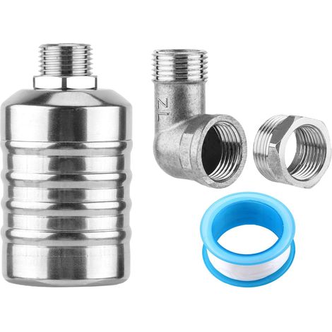 Vanne à Flotteur, 1/2 Pouce 3/4 Pouce Vanne Flotteur Inox Vanne Flotteur Automatique Mini Vanne à Flotteur pour Réservoir d'Eau Piscine Bassin (1/5)