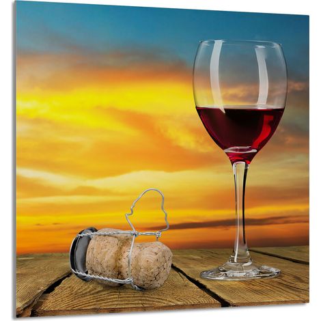 GLASPLATTE FÜR KÜCHE 60x65 Wein (1/5)