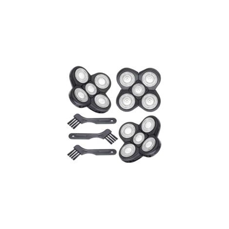 Lot de 3 lames de rechange pour kit de rasage Freedom Head, 5 têtes de rechange pour rasoirs pour hommes chauves, lames de rechange pour rasoirs électriques, 3 brosses