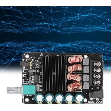 Carte d'amplificateur Bluetooth 5.0 DIY ZK-1002, module d'amplificateur audio numérique AUX TPA3116 100 W x 2 avec filtre LC (1/5)