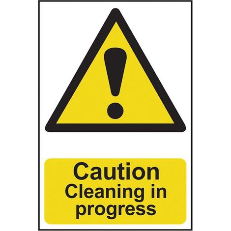 Caution Cleaning In Progress - PVC 200 x 300mm SCA1114 (1/3)
