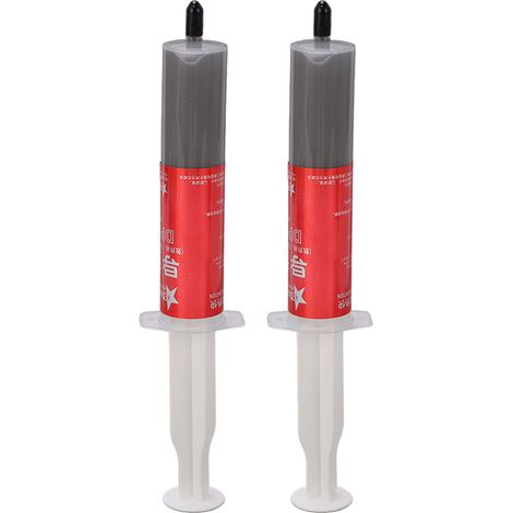 Lot de 2 seringues de pâte thermique silicone pour processeur/ordinateur (1/5)