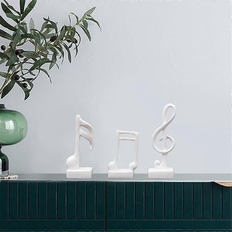 Décoration de notes de musique, figurine musicale moderne, sculpture dorée - (1/5)