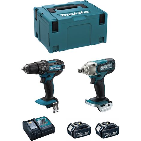 MAKITA Kit MK216RTJ (DHP482 + DTW190 + 2 x 5,0 Ah + DC18RC + MAKPAC 3) (1/5)