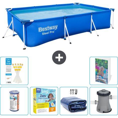 Bestway Steel Pro Rechteckig - 300x201x66 cm - 7-teilig S50