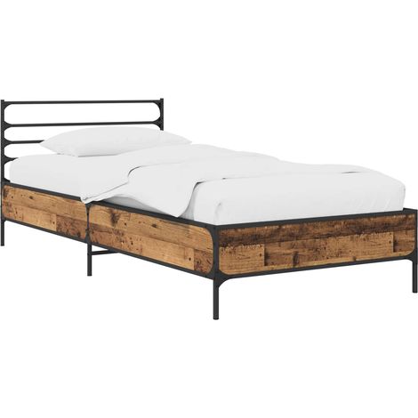 Estructura de cama Madera envejecida 80 x 200 cm vidaXL (1/5)