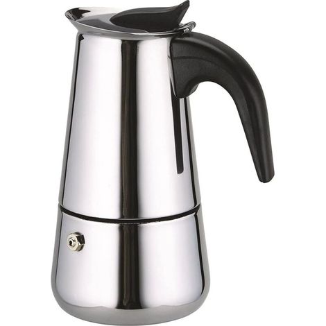 300ML Cafetière italienne en acier inoxydable pour expresso 6 tasses, compatible avec gaz, vitrocéramique et cuisinière électrique Usage domestique (1/4)