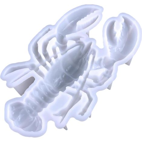 Moule en Silicone Blanc Réutilisable pour Décoration Murale de Homard, Haute Résistance, pour DIY et Loisirs Créatifs Artisanaux (1/5)