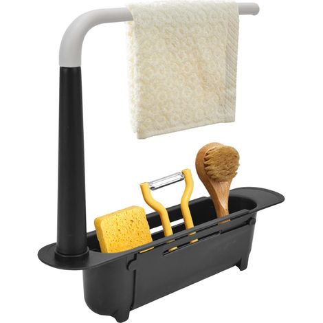 Zone de stockage extensible pour évier, plateau de drainage réglable pour éponge et savon, panier pour évier de cuisine