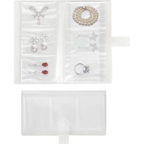 [Organisateur de Voyage] Boîte Organisateur de Bijoux PVC Transparente avec Grilles pour Rings, Earrings, Necklaces, Collection et Protection (1/5)