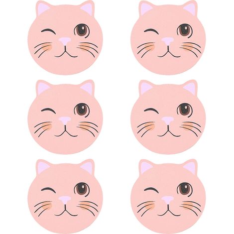 6 dessous de verre en cuir, motifs chats et chiens, antidérapants, résistants aux brûlures, pour tasses et bols (1/5)