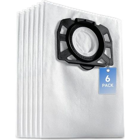 6 KFI 487 Sac Aspirateur pour Karcher WD4 WD5 WD6 WD5P WD6P Premium MV4 MV5 MV6 Sac à Poussière Filtrant en Polaire Remplacement Sacs Filtrants Sacs Aspirateur Sec et Humide 2.863-006.0 (1/5)