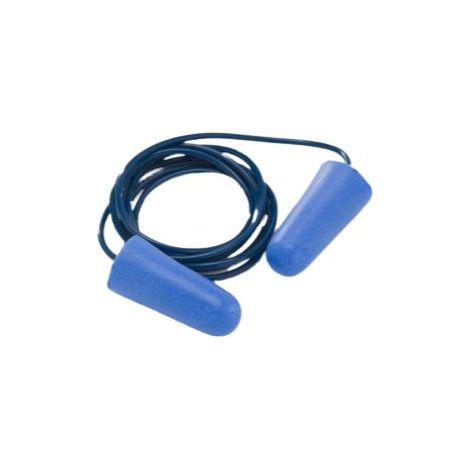 Bouchons d'oreilles détectables cordés jetables RS PRO 37dB Bleu x 200 paires ( Prix pour Boîte de 200 )