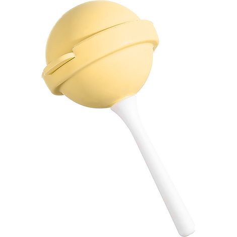 Moule à glace rond en silicone jaune résistant à la chaleur et réutilisable, idéal pour les enfants et la maison.
