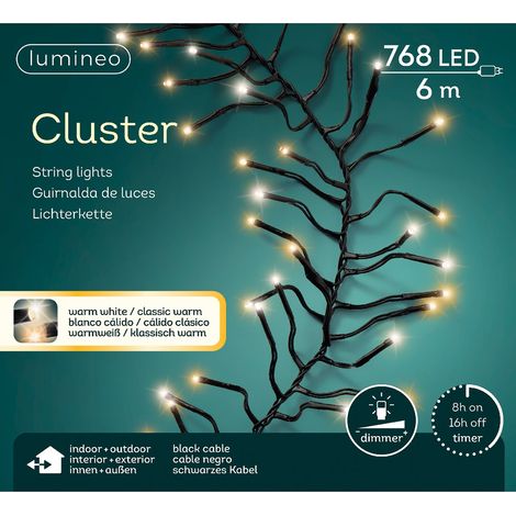 Lumineo LED Clusterbeleuchtung 700 cm 768 Lichter warmweiß & klassisch warm (1/3)