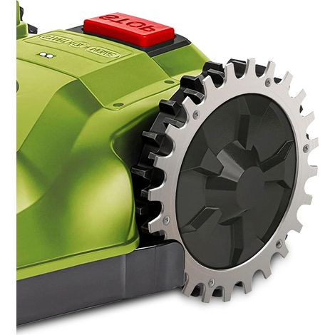 YMYNY 2 x Premium-Edelstahlbolzen für Worx S/M-Modell, 2 x Edelstahl-Einschraubspikes zur Traktionsverbesserung, Mähroboter-Radgröße 205 mm (1/4)