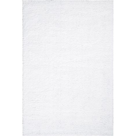 Tapis à Poils Longs doux SOFTY, Tapis de Salon, Chambre, Couloir (Blanc Neige - 60x110cm) (1/5)