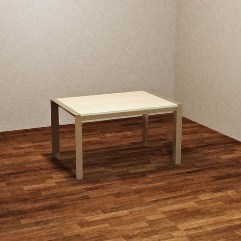 Tavolo rettangolare allungabile Golia 130x80 struttura tortora e piano rovere sbiancato (1/2)