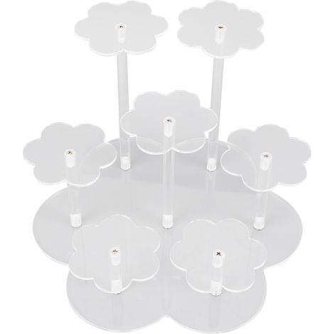 Présentoir acrylique transparent pour figurines, rangement parfums, support de présentation pour cupcakes et desserts, organisateur de comptoir et bureau (1/5)