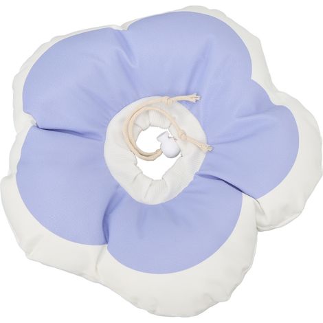 Katzenhalsband-Schamring in Blumenform, weich, verstellbar, lila, Größe M (1/5)