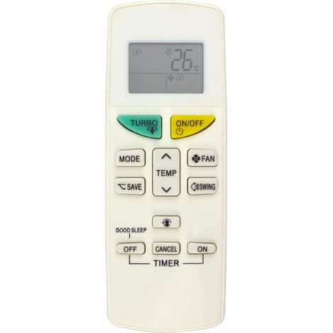 Ersatzfernbedienung ARC470A11 für Daikin Klimaanlagen. Weiß. Kompatibel mit Daikin ARC470A11, ARC469A5, ARC455A1 und ARC470A16.