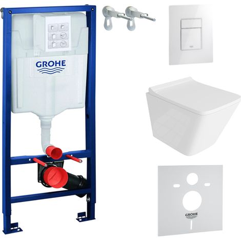 GROHE WC Set mit Vorwandelement, Wand-WC und Spülknopf (1/5)
