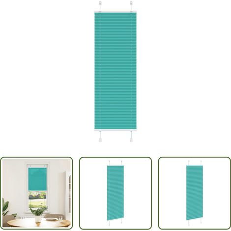 Fensterrollos -  Plissee Petrolgrün 40x150 cm Stoffbreite 39,4 cm Polyester (1/5)
