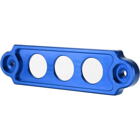 Barre de fixation batterie universelle en alliage d'aluminium 14cm, support à 3 trous, couleur bleue (1/4)