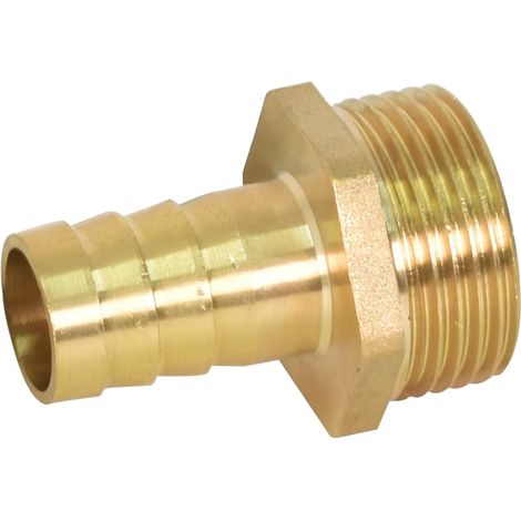 Raccord Tuyau Cannelé, Connecteur de Tuyau en Laiton, G1 Fil, Connecteur pour 19 mm Tuyau, Conduite d'eau, Conduite de Gaz (1/5)