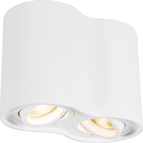QAZQA Modern Spot White Tiltable - Rondoo Duo