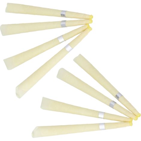 Lot de 8 Bougies Auriculaires Grand Format, Rouleau de Cire Naturelle pour Nettoyage des Oreilles, Cône de Cire Purifiant (1/5)