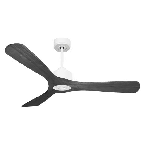 Modulo Slim Ring - Super destratificateur et ventilateur DC 132 cm blanc pales bois noir idéal 26 à 40 m² (1/5)